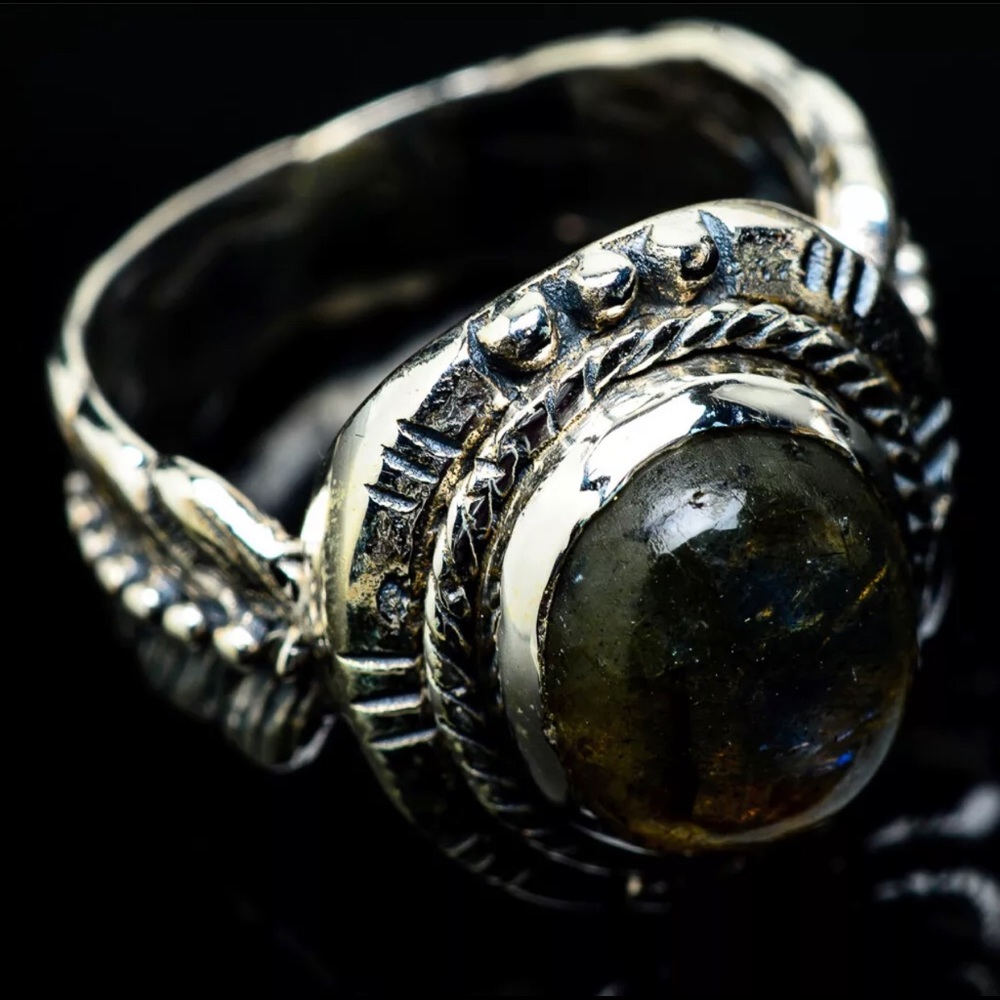 New Labradorite 925 Sterling Silver Ring Size 7.25
